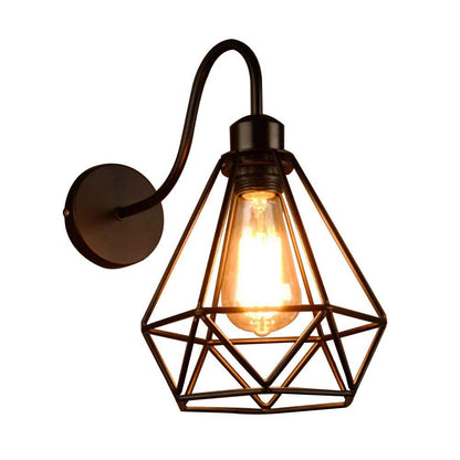 LED Wall Light - Vintage Indoor Diamond Birdcage Design