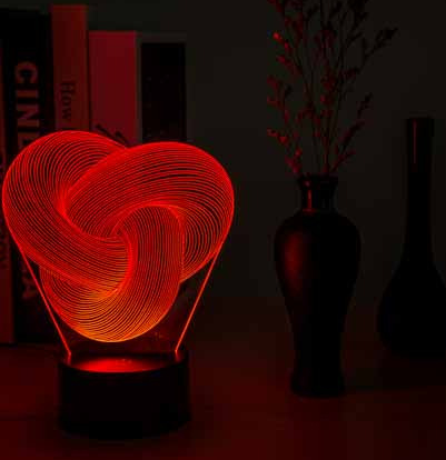 3D Touch LED Night Light with Seven Colors