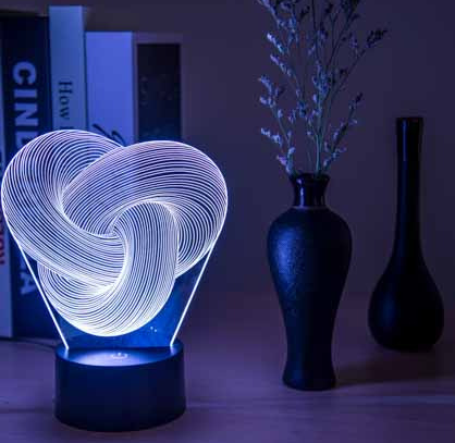 3D Touch LED Night Light with Seven Colors