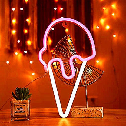 LED Neon Ice Cream Wall Light for Summer Decor